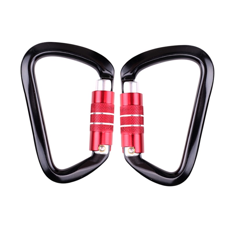 Utomhus krok bergsklättring camping huvudlås karabiner multifunktion mutter karabiner utomhus snabbfång snabb falla utrustning säkerhetslås sondhål d-typ trådlås huvudlås luftfart aluminiumlegering